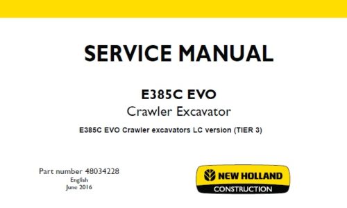 New Holland E385C EVO Crawler excavators LC version (TIER 3)