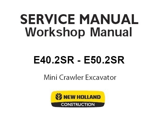 New Holland E40.2SR, E50.2SR Mini Crawler Excavators