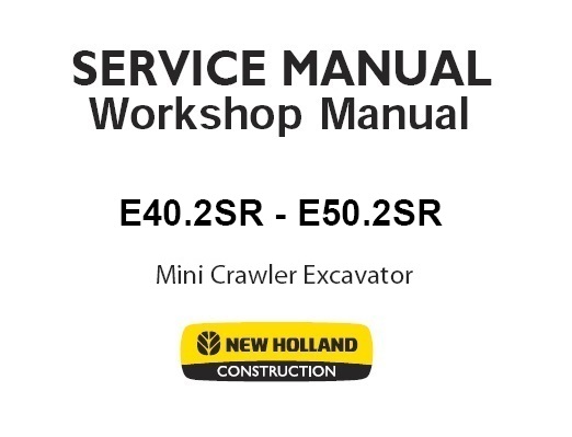 New Holland E40.2SR, E50.2SR Mini Crawler Excavators