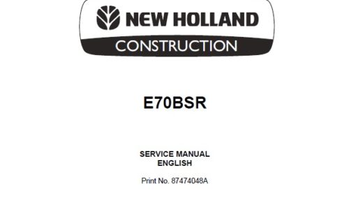 New Holland E70BSR Mini Excavator