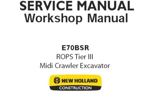 New Holland E70BSR ROPS Tier III Midi Crawler Excavator