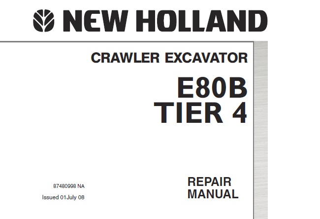 New Holland E80B Tier 4 Crawler Excavator