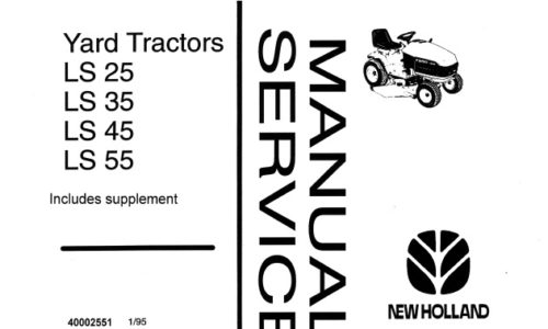 New Holland LS25, LS35, LS45, LS55 Yard Tractors