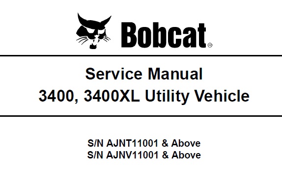Bobcat 3400, 3400XL Utility Vehicle
