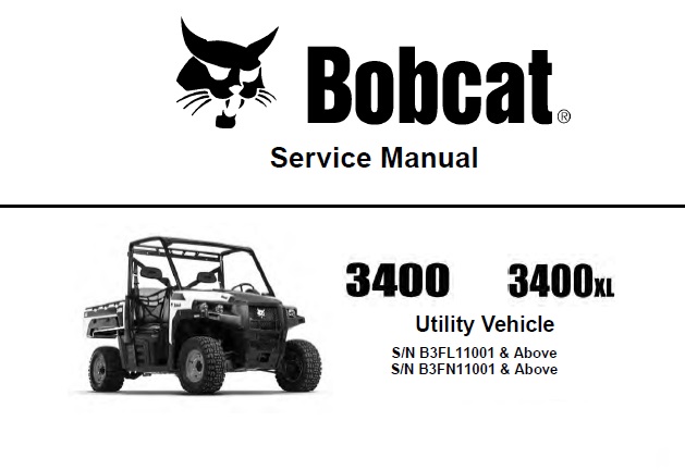 Bobcat 3400, 3400XL Utility Vehicle