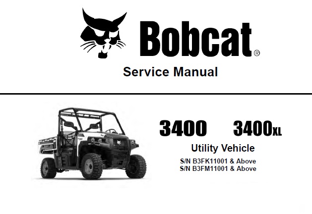 Bobcat 3400, 3400XL Utility Vehicle