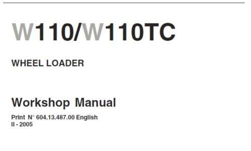 New Holland W110, W110TC Wheel Loader