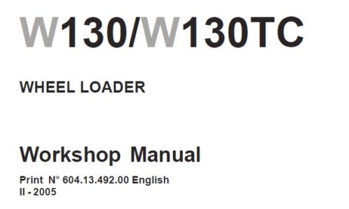 New Holland W130, W130TC Wheel Loader