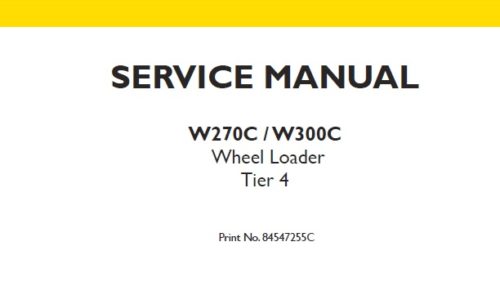 New Holland W270C, W300C Wheel Loader Tier 4