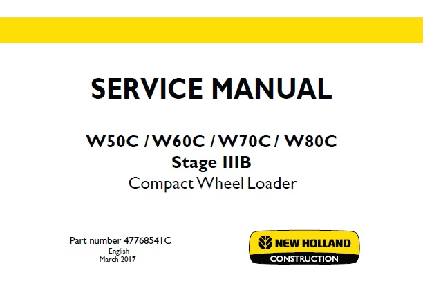 New Holland W50C, W60C, W70C, W80C Stage IIIB Compact Wheel Loader