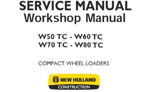 New Holland W50TC, W60TC, W70TC, W80TC Compact Wheel Loader
