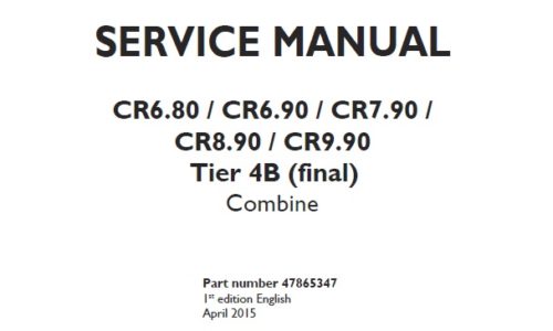 New Holland CR6.80 , CR6.90 , CR7.90 , CR8.90 , CR9.90 Tier 4B (final) Combine