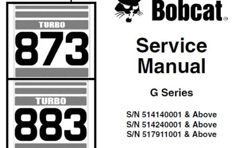 Bobcat Turbo 873, Turbo 883 INCLUDES HIGH FLOW (G Series) Loader