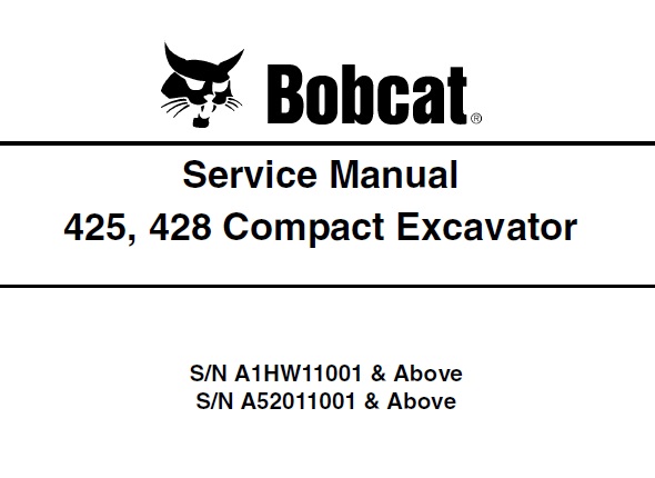 Bobcat 425, 428 Compact Excavator