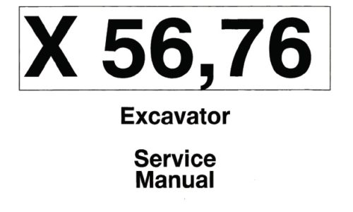 Bobcat X56, X76 Excavators