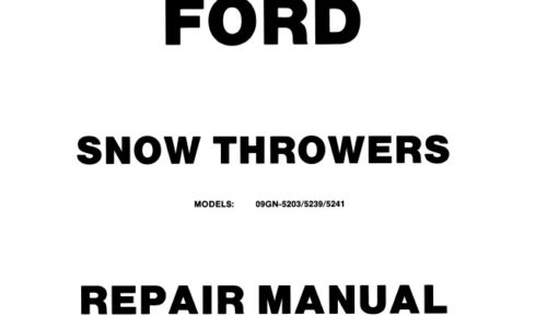 Ford ST320 , ST524 , ST826 Snow Throwers