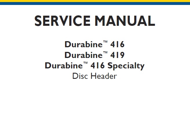 New Holland Durabine 416 , 419 , 416 Specialty Disc Header