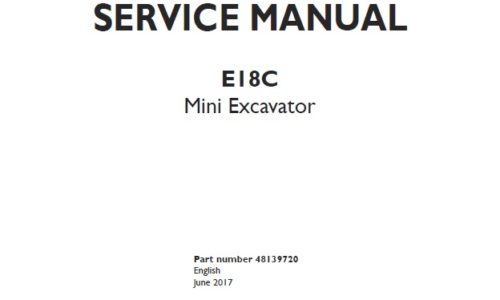 New Holland E18C Cab , E18C Canopy - (Tier IV engine) Mini Excavator