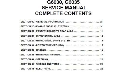 New Holland G6030, G6035 Tractors