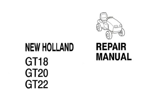 New Holland GT18, GT20, GT22 Garden Tractor