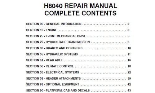 New Holland H8040 Windrower