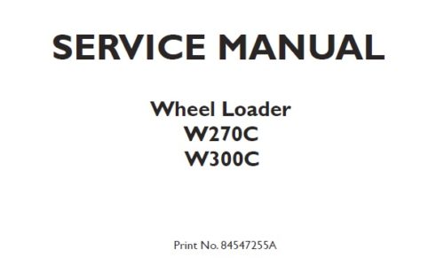 New Holland W270C, W300C Wheel Loader