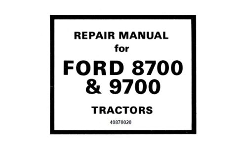 Ford 8700 & 9700 Tractor