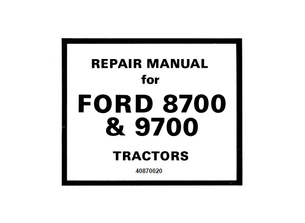 Ford 8700 & 9700 Tractor