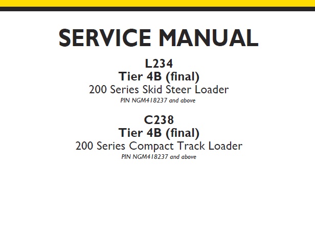 New Holland 200 Series L234 Tier 4B (final) Skid Steer Loader & C238 Tier 4B (final) Compact Track Loader