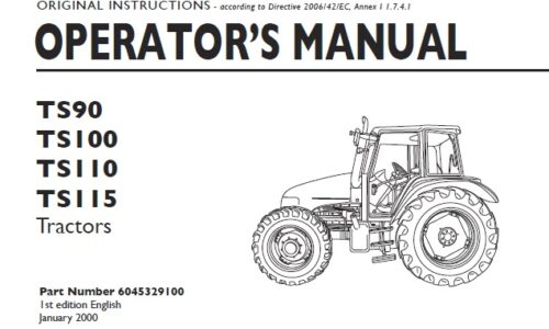 New Holland TS90, TS100, TS110, TS115 Tractors