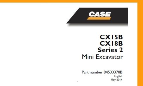 Case CX15B, CX18B Series 2 Mini Excavator