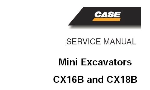 Case CX16B, CX18B Mini Excavator