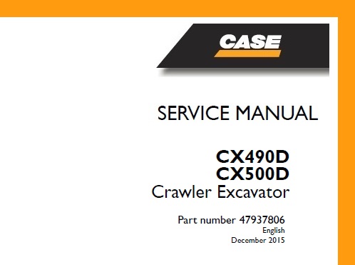 Case CX490D, CX500D Tier 4 (final) Crawler Excavator