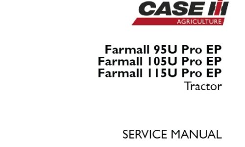 Case IH Farmall 95U Pro EP, 105U Pro EP, 115U Pro EP Tractor