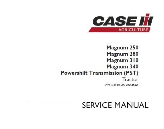 Case IH Magnum 250, 280, 310, 340 Powershift Transmission (PST) Tractor