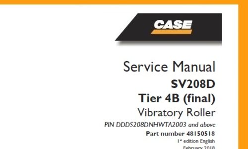 Case SV208D Tier 4B (final) Vibratory Roller