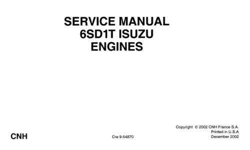 ISUZU 6SD1T Engine