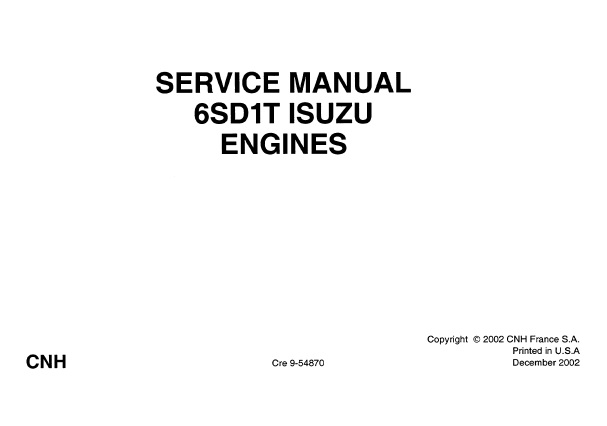 ISUZU 6SD1T Engine