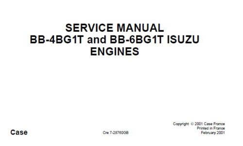 ISUZU BB-4BG1T, BB-6BG1T Engine