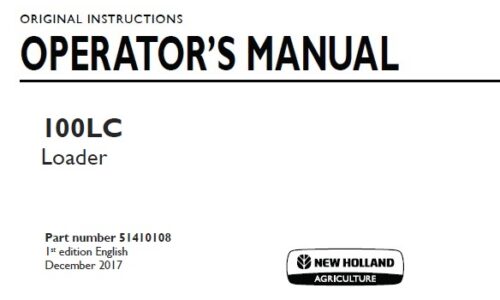 New Holland 100LC Loader