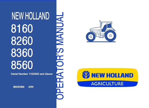 New Holland 8160, 8260, 8360, 8560 Tractor