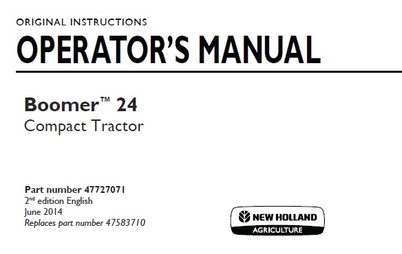 New Holland Boomer 24 Compact Tractor