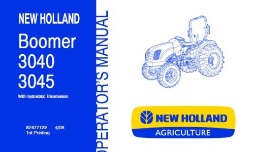 New Holland Boomer 3040, 3045 (With Hydrostatic Transmission) Tractor