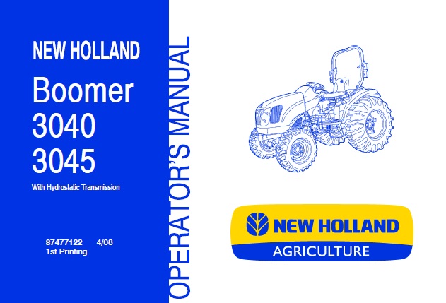 New Holland Boomer 3040, 3045 (With Hydrostatic Transmission) Tractor