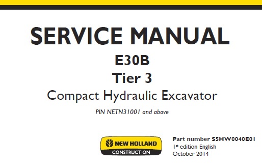 New Holland E30B Tier 3 Compact Excavator