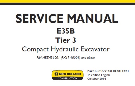 New Holland E35B Tier 3 Compact Hydraulic Excavator