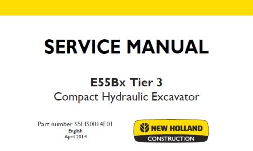 New Holland E55Bx Tier 3 Compact Hydraulic Excavator