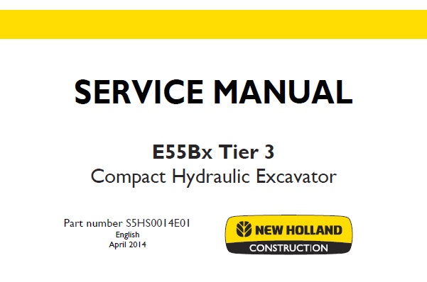New Holland E55Bx Tier 3 Compact Hydraulic Excavator