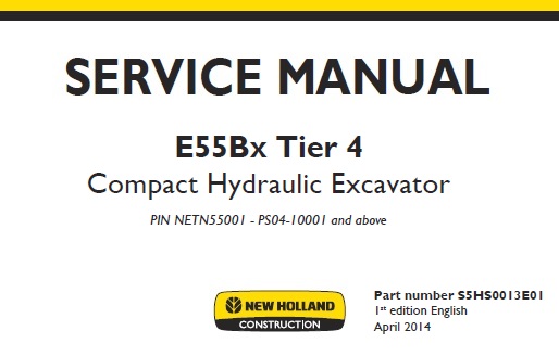 New Holland E55Bx Tier 4 Compact Hydraulic Excavator