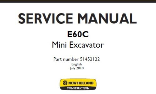 New Holland E60C Mini Excavator